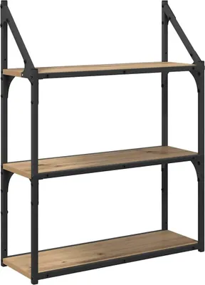 Immagine prodotto di vidaXL Scaffale da parete in rovere artigianale 60 x 21 x 78,5 cm Materiale a base di legno