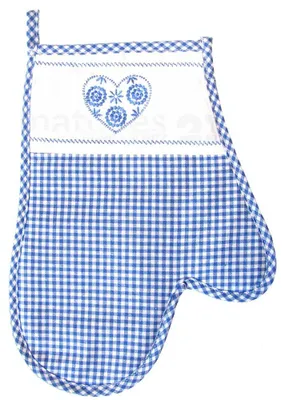 Produktbild von Topfhandschuh Landhaus blau 18x28 cm