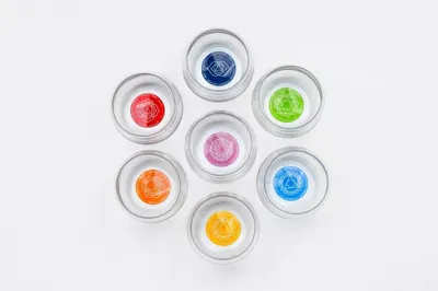 Chakra-Gläser-Set 7-teilig, 0,25 l, bruchsicher, bunt
