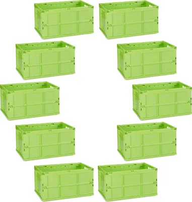 Produktbild von relaxdays 10 x Klappbox stabil