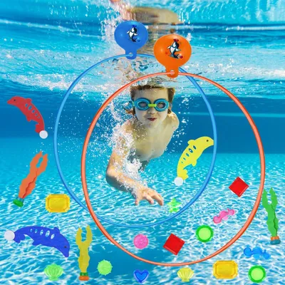 Immagine prodotto di Set da immersione da 27 pezzi, giocattoli subacquei, per piscina