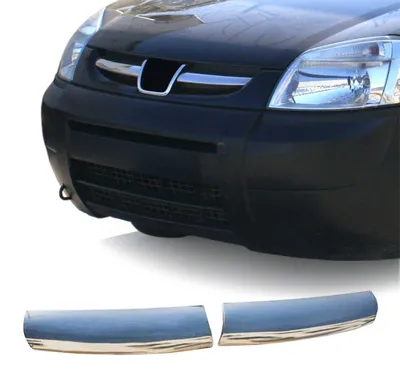 Image de Moulure de Grille de Calandre pour Peugeot Partner 2003-2009 Chromé 2Pcs