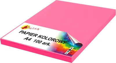 Obrázok produktu pre Farebný papier A4 80g ružový fluo neón 100 listov