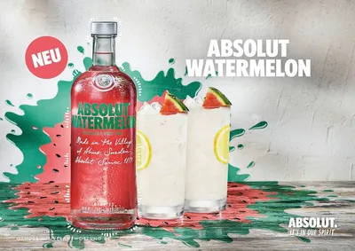 Produktbild von Absolut Vodka WATERMELON WASSERMELONE | ALC. 38 % vol | 0,7 l | Limited Edition | WODKA