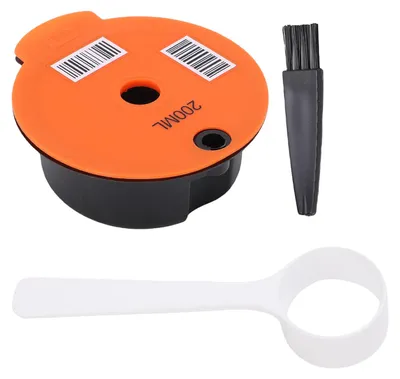 Produktbild von Nachfüllbares wiederverwendbares Kaffeekapsel-Pad-Filtermaschinenzubehör mit Löffelbürste, leicht zu reinigen, 200 ml