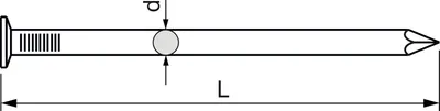 Produktbild von Beschlagstift 5.0x 80 feuerverzinkt