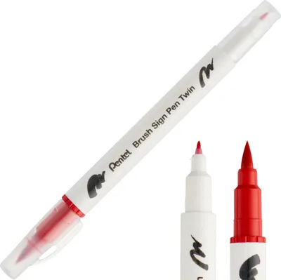 Obrázok produktu pre Kaligrafické pero Pentel. BrushSignPenTwin rt