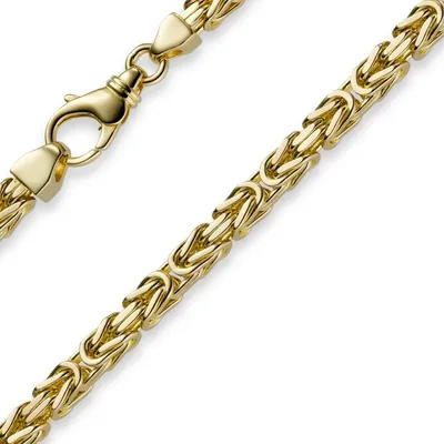 Produktbild von 5mm Kette Halskette Königskette aus 585 Gold Gelbgold 65cm Herren Goldkette