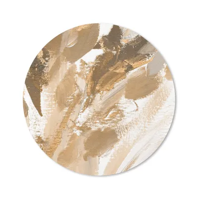 Produktbild von MuchoWow® Mauspad Mousepad Farbe - Gold - Weiß 20x20 cm - Mousepads - Maus Mat - Pad - Mausunterlage - Schreibtischmatte