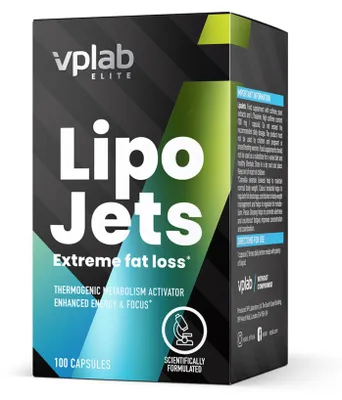 Produktbild von VPLab LipoJets 100 Kapseln 50 Portionen Stoffwechsel Energie Fettverbrennung