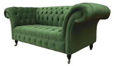 Immagine prodotto di Chesterfield sedute per ufficio arredamento divano divano 2 posti tessile verde