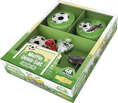 Produktbild von Muffinset Fussball, 48 teilig