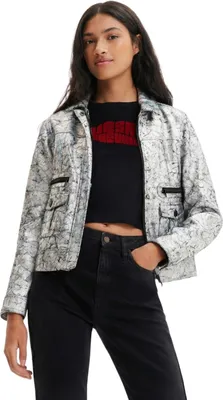 Immagine prodotto di Giacca da donna Desigual Mineapolis argento taglia S