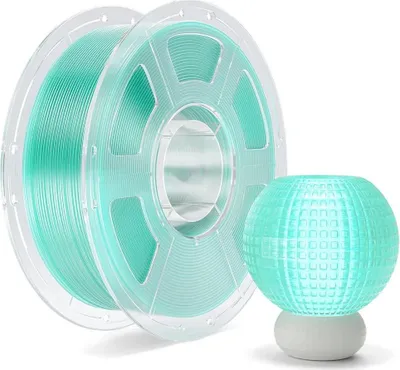 Obrázek produktu pro Filament pro 3D tiskárny PETG - 1,75 mm - 1 kg cívka - Přesnost rozměrů ±0,02 mm - Vysoká rychlost 30-600 mm/s - Tryska 230-250 °C - Topné lože 60-80 °C - Bílý
