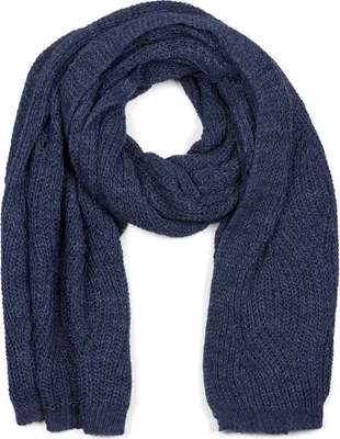 Produktbild von styleBREAKER Uni Strick Schal mit Wellenmuster, Uni Winter Strickschal einfarbig, locker gestrickt, Lochstrick Muster 01018163