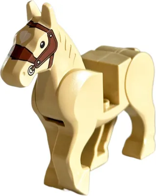 Produktbild von LEGO® Pferd Beige Ritter Figuren Minifiguren - 10352c01pb07 NEU! Menge 1x