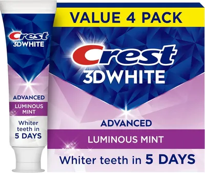 Productafbeelding van Crest 3D White Toothpaste - Advanced Luminous Mint - Teeth Whitening - Tandenpoetsen - Tandpasta- 4x