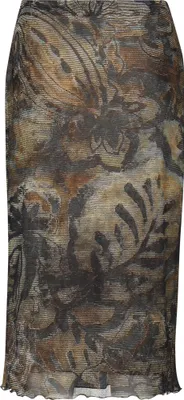 Produktbild von Damen Midi Rock mit Paisley-Muster, figurbetonter Passform und Gummizug, 82 cm Länge