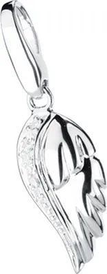 Produktbild von Charm Giorgio Martello Milano Engelsflügel mit Zirkonia, Silber 925 Silber Onesize