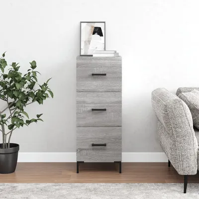 Produktbild von The Living Store Sideboard Grau Sonoma 34,5x34x90 cm Holzwerkstoff