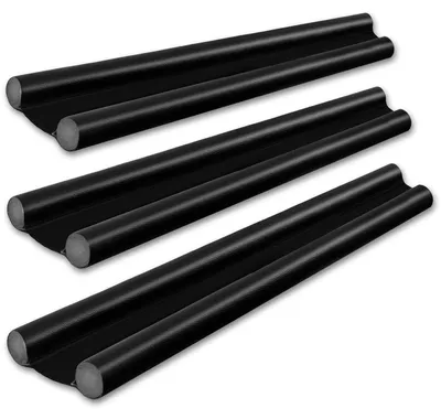Tür-Zugluftstopper, 96 cm, PU, schwarz, 3 Stück