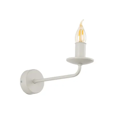 Immagine prodotto di Applique in metallo E14 H: 23 cm Beige Lampada da parete rustica