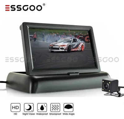 Produktbild von Rückfahrkamera mit Monitor LCD HD Spiegel 170° Weitwinkel Nachtsicht Wasserdicht für Auto Einparkhilfe Fahrerassistenz CMOS Sensor Distanzlinien Display 6