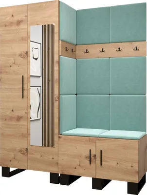 Produktbild von Garderobe ARTIN Set 14 mit gepolsterten Paneelen Industrial Design