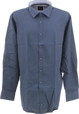 Produktbild von 30176 Venti, ,  Herren langarm Hemd, Popeline, marineblau mit Unidruck, 46