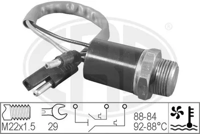 Obrázok produktu pre Termospínač s (3) káblom M22 X 1,5 5934064