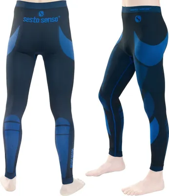 Produktbild von Spodnie termiczne męskie Sesto Senso - spodnie antybakteryjne - Navy - M