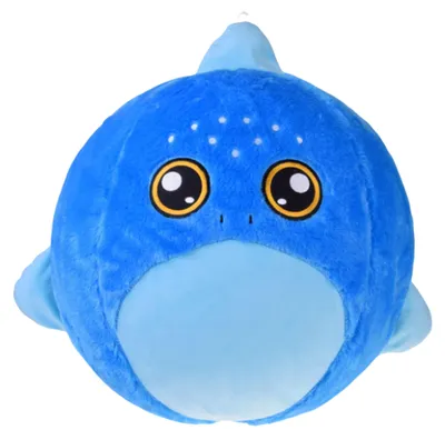 Image de Peluche croissante requin bleu ballon sauteur pompe 50 Cm