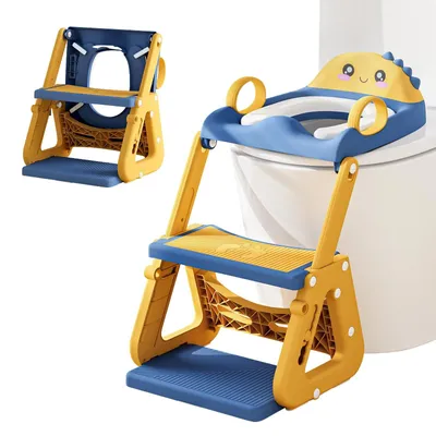 Productafbeelding van Kindertoiletbril met Trap en Dinosaurusthema