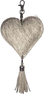 Imagen del producto de Mars & More, llavero con forma de corazón, color gris, 10 cm