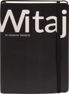 Produktbild von Notizbuch A5, kariert, „Witaj“, schwarz