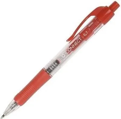 Produktbild von Automatik-Kugelschreiber Q-Connect 0,7 mm rot, 10 Stück