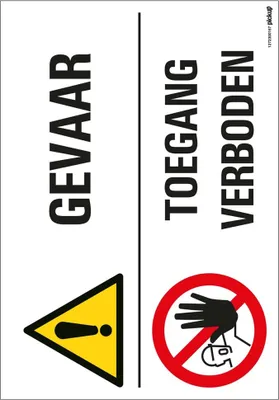 Produktbild von Pickup Schild 23x33cm Kombination Gefahr Zugang verboten