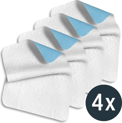 Produktbild von Sleezzz Vital wasserdichte Saugvlies Matratzenauflage, 75 x 90 cm, zum Schutz der Matratze im 4er-Pack