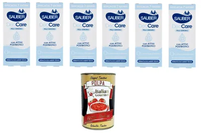 Produktbild von Sauber Deodorante Deocare Deodorante in crema, Deodorant Deocare Creme-Deodorant 6x35ml+ Italian Gourmet polpa 400g