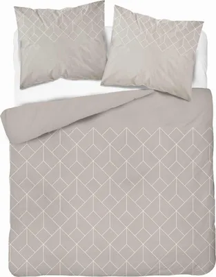 Produktbild von Bettwäsche, Satinbettwäsche, hohe Qualität 200x220 5327b Beige, geometrische Muster