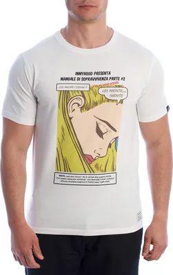 Produktbild von inMyHood Herren-T-Shirt aus Baumwolle mit Comic-Print, kurzärmelig, HS24MTS21-B