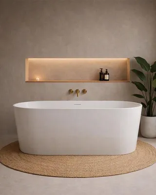 Immagine prodotto di Vasca 170x80 Brooklyn freestanding in acrilico bianco lucido