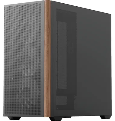 Produktbild von Aerocool D301A, Mini Tower, PC, Schwarz, Holz, micro ATX, Mini-ITX, Acrylnitril-Butadien-Styrol (ABS), SPCC, Gaming