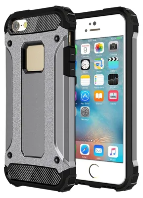 Produktbild von Mobigear Outdoor Schutzhülle für iPhone 5, Hartschalen-Rückseite, stoßfest - Grau