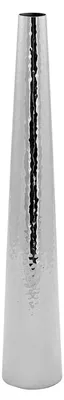 Produktbild von FINK Vase CUBA - Blumenvase aus Edelstahl gehämmert, Handarbeit, silberfarben, H 43 cm, Ø 7 cm, für innen und außen