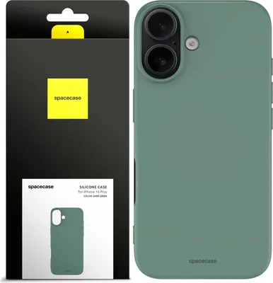Zdjęcie produktu dla Silikonowe etui SPACECASE Silicone Case do iPhone 16 Plus Zielony