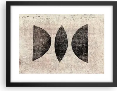 Produktbild von Gerahmtes Poster - Schwarzer Rahmen - Form Figuren Geometrisch - 40x30 cm - Wand Bild - Wanddeko - Wandbilder - Kunstposter - Wandposter - Bilderrahmen - Bilder - Kunstdruck - P2BAA40x30-5099