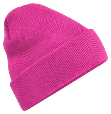 Image de Bonnet tricoté unie Beechfield pour adultes FK1482 (taille unique) (fuchsia)