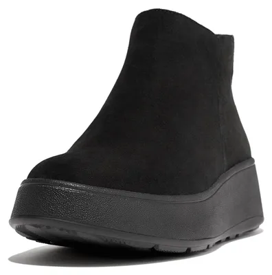 Produktbild von FITFLOP FitFlop F-Mode Suede Flatform Zip Ankle Boots BLACK 36