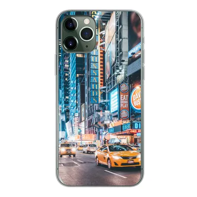 Produktbild von MuchoWow® Handyhülle Schutzhülle Hülle für iPhone 11 Pro New York bei Nacht Silikon Softcase Handy Hülle - Handy